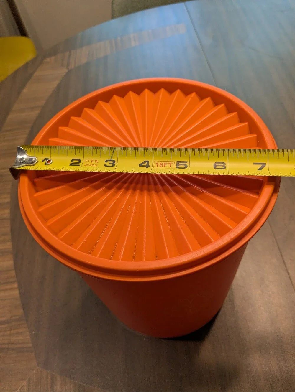 Vintage Orange Tupperware Canister